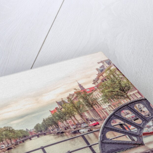Canal through Amsterdam city by Assaf Frank